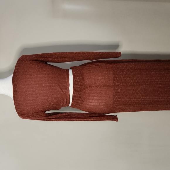 Nwot Free People Beach Ribbed Knit Maxi Skirt & Crop Top Set - Picture 7 of 12